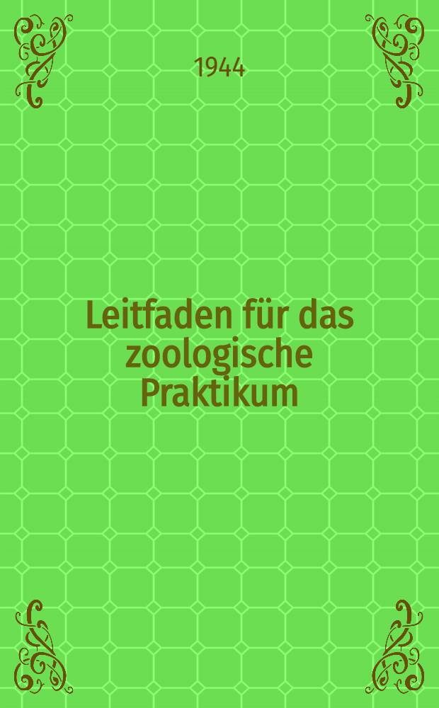 Leitfaden für das zoologische Praktikum