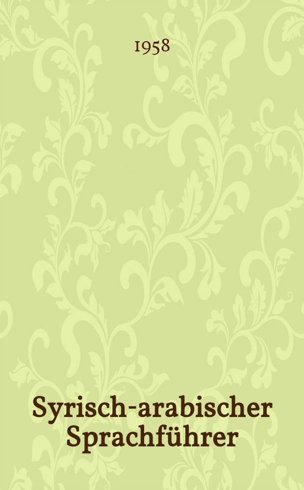 Syrisch-arabischer Sprachführer