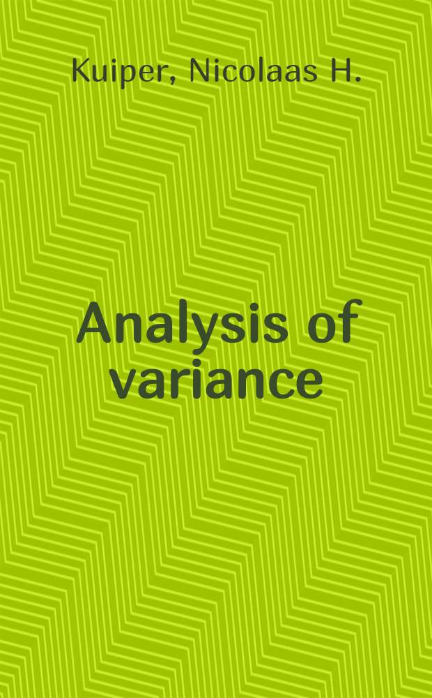 Analysis of variance