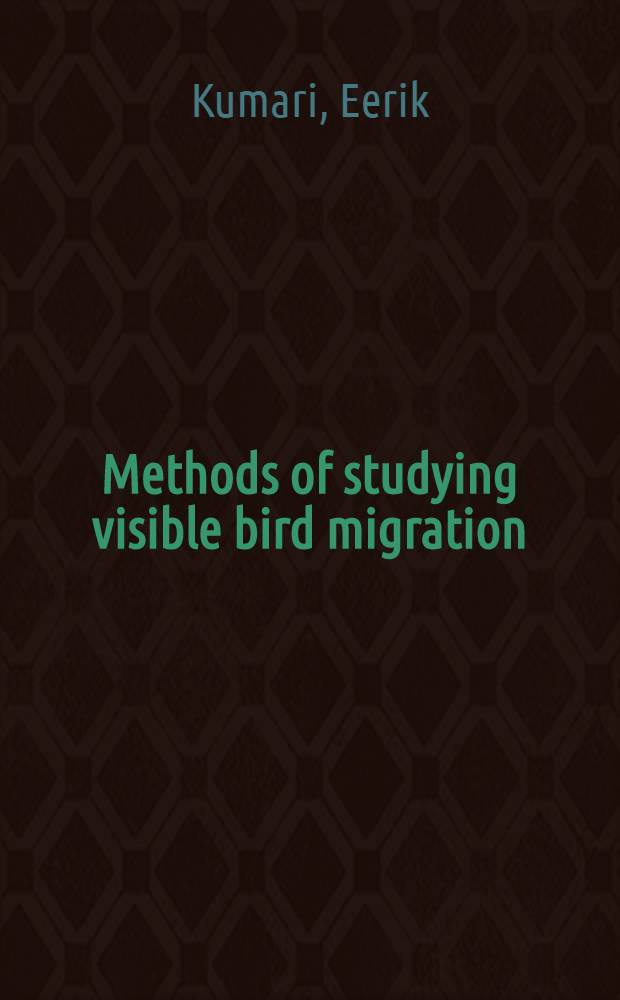 Methods of studying visible bird migration