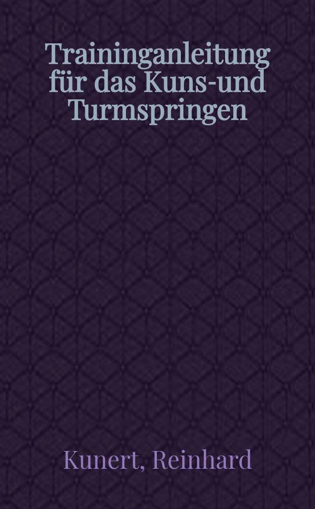 Traininganleitung für das Kunst- und Turmspringen