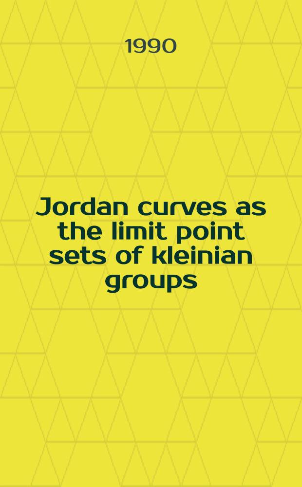 Jordan curves as the limit point sets of kleinian groups