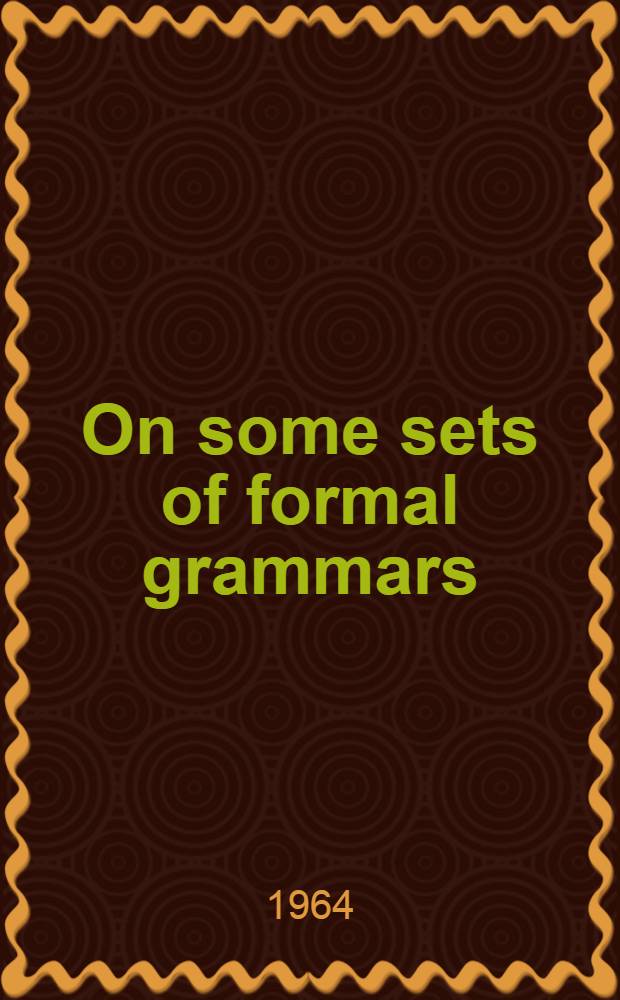On some sets of formal grammars