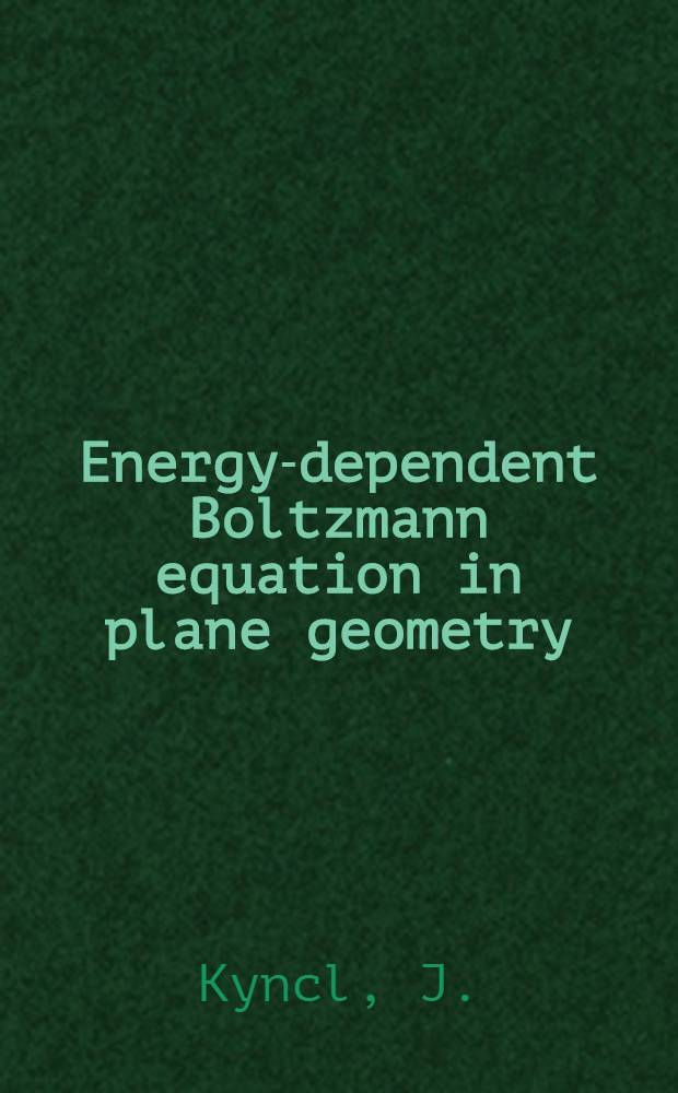 Energy-dependent Boltzmann equation in plane geometry