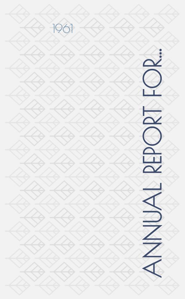 Annual report for ...