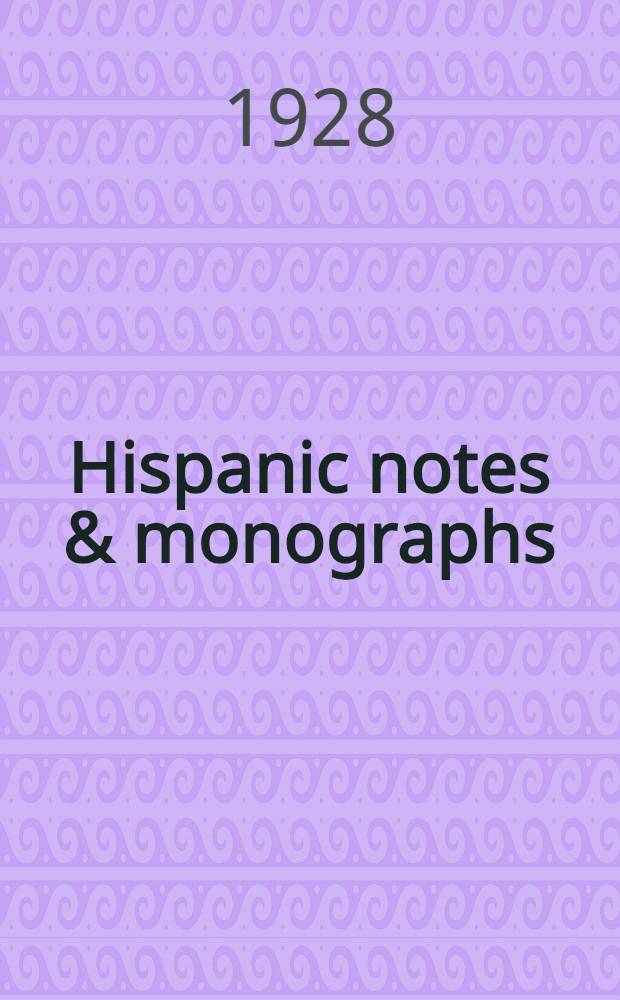 Hispanic notes & monographs : Essays, studies and brief biographies issued by the Hispanic society of America. [Б. н.] : Choir-Stalls from the monastery of San-Francisco, Lima, Peru in the collection of the Hispanic society of America