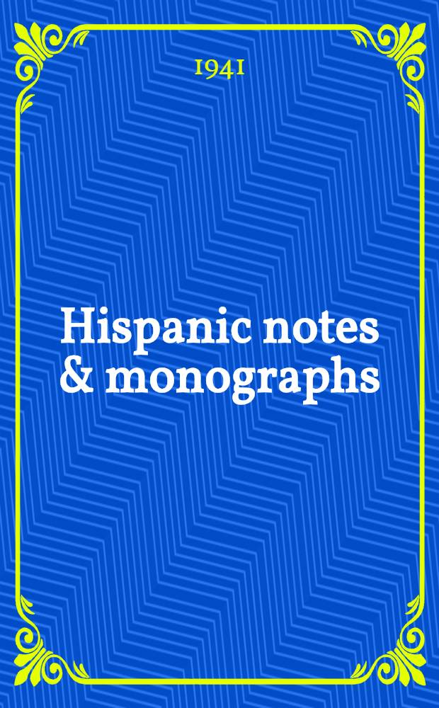 Hispanic notes & monographs : Essays, studies, and brief biographies issued by the Hispanic society of America Catalogue series. [Б. н.] : Hispanic furniture
