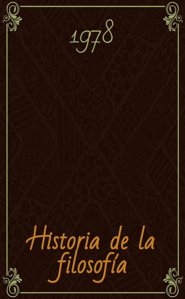 Historia de la filosofía