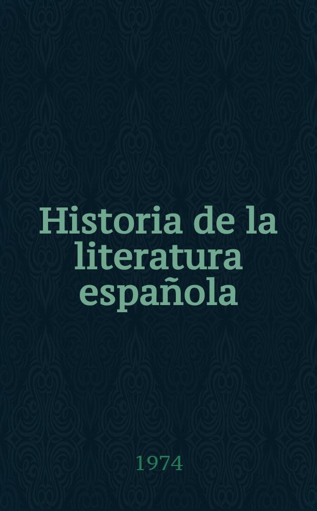 Historia de la literatura española