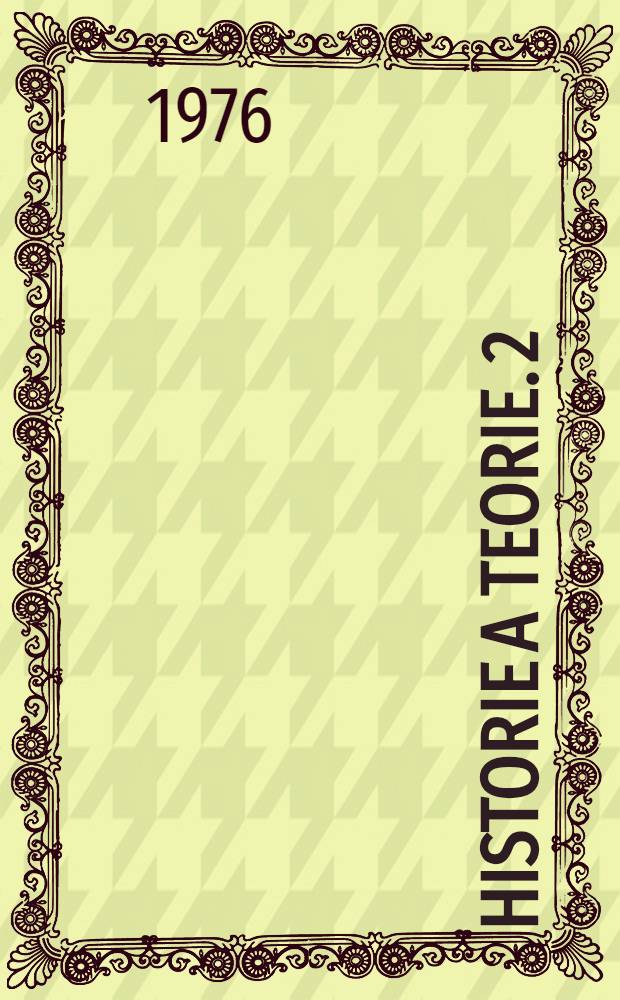 Historie a teorie. 2