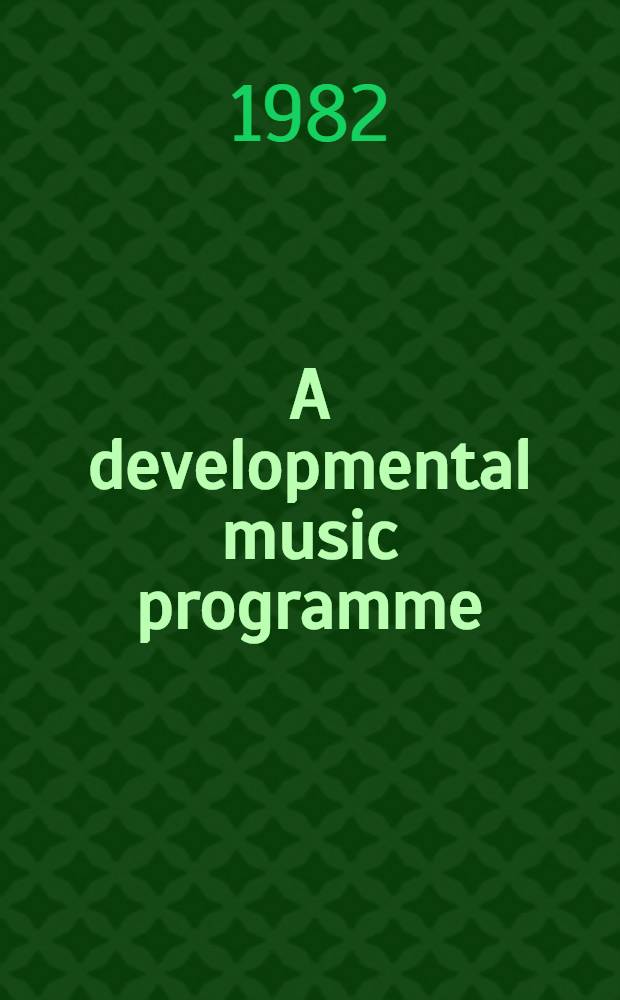 A developmental music programme (Kodály based) : Teacher's man. [3] : Stage three