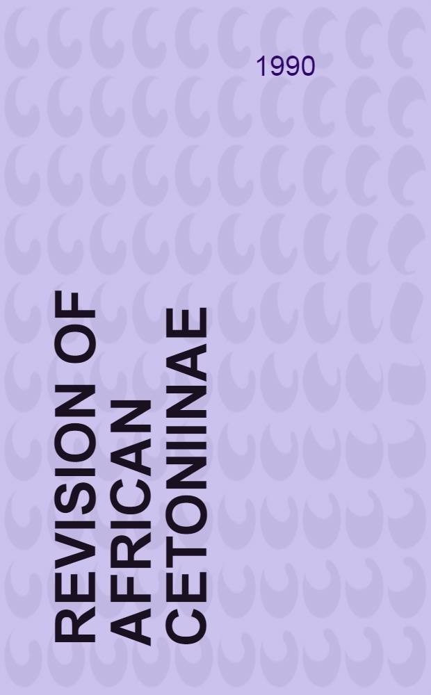 Revision of African Cetoniinae (Coleoptera, Scarabaeidae). 2 : Genera Uloptera Burmeister, Anthracophorides Moser, Trymodera Gerstaecker and Scythropesthes Kraatz