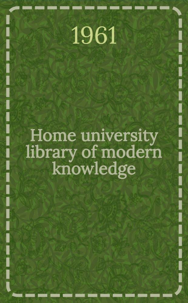 Home university library of modern knowledge : Statistics