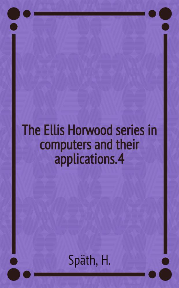The Ellis Horwood series in computers and their applications. 4 : Cluster analysis algorithms for data reduction and classification of objects