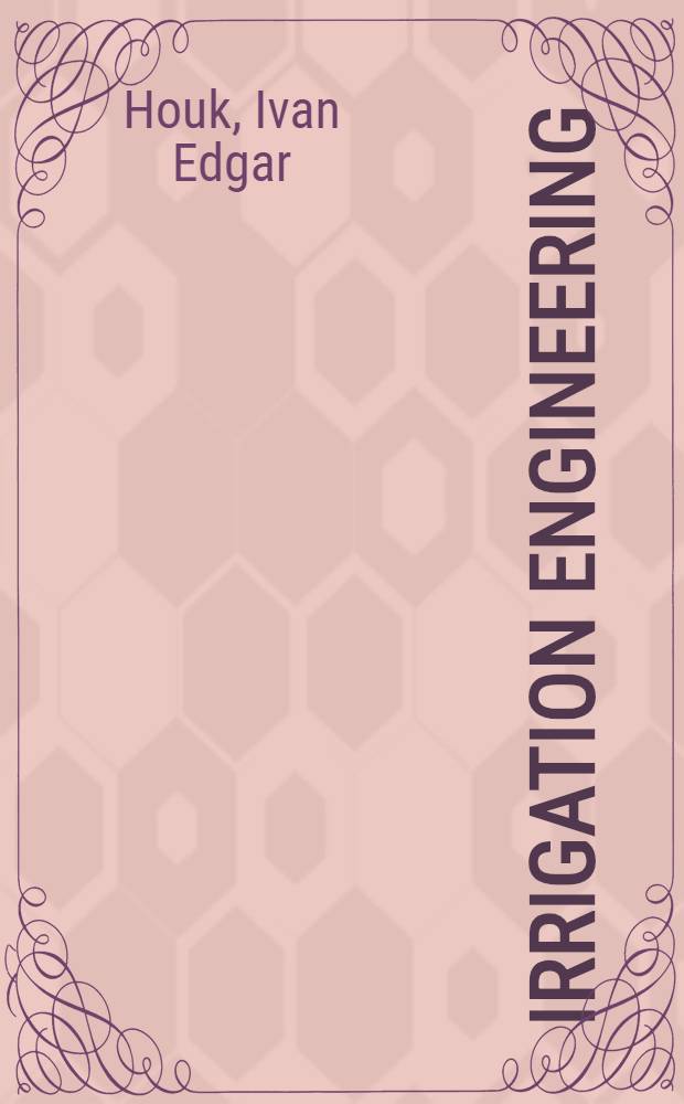Irrigation engineering
