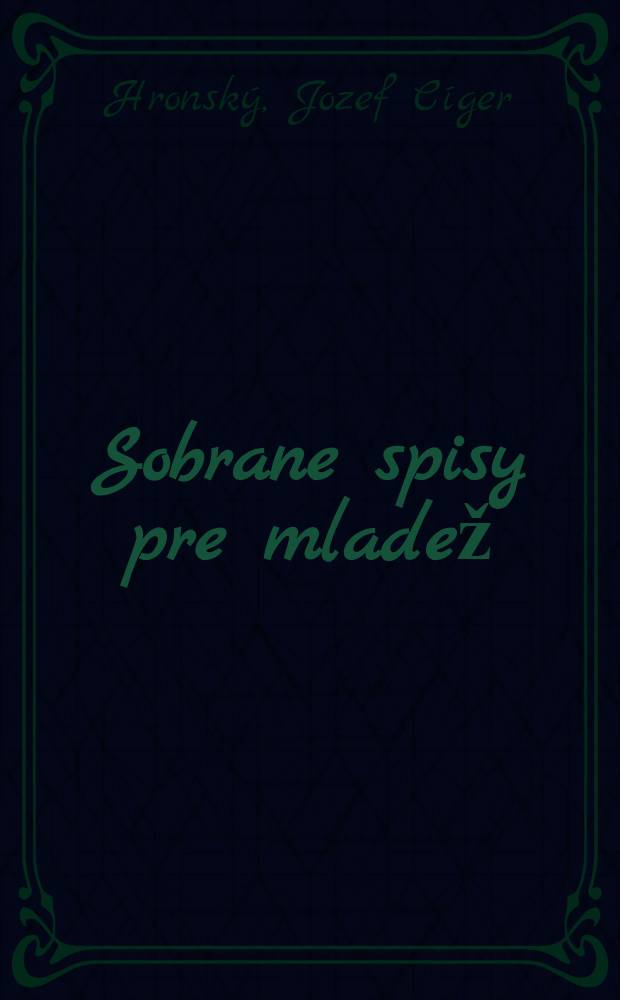Sobrane spisy pre mladež