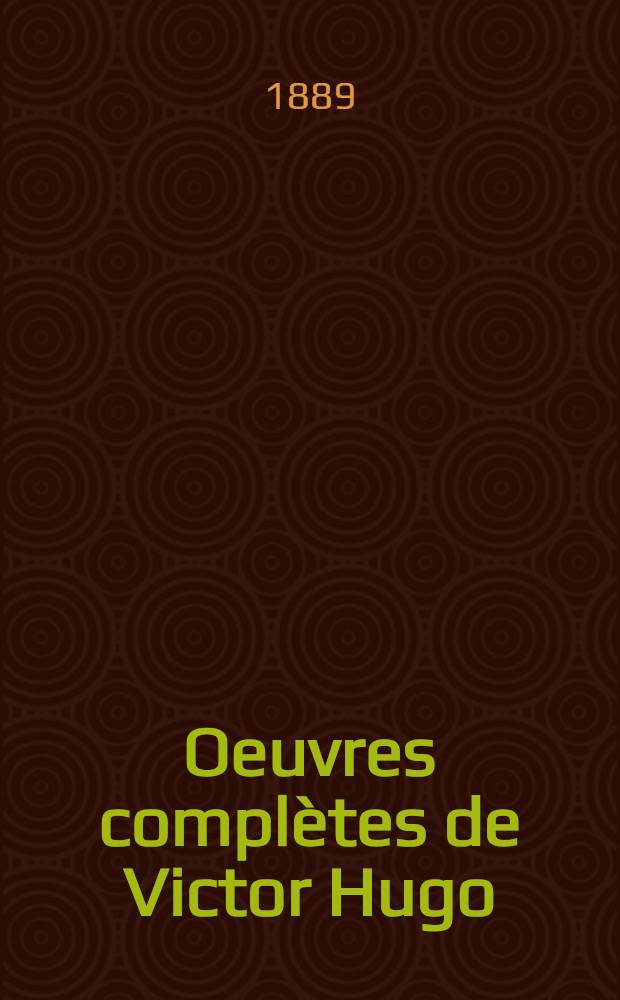 Oeuvres compl&egrave;tes de Victor Hugo : &Eacute;d. d&eacute;finitive d'apr&egrave;s les manuscrits originaux. 46 : Actes et paroles