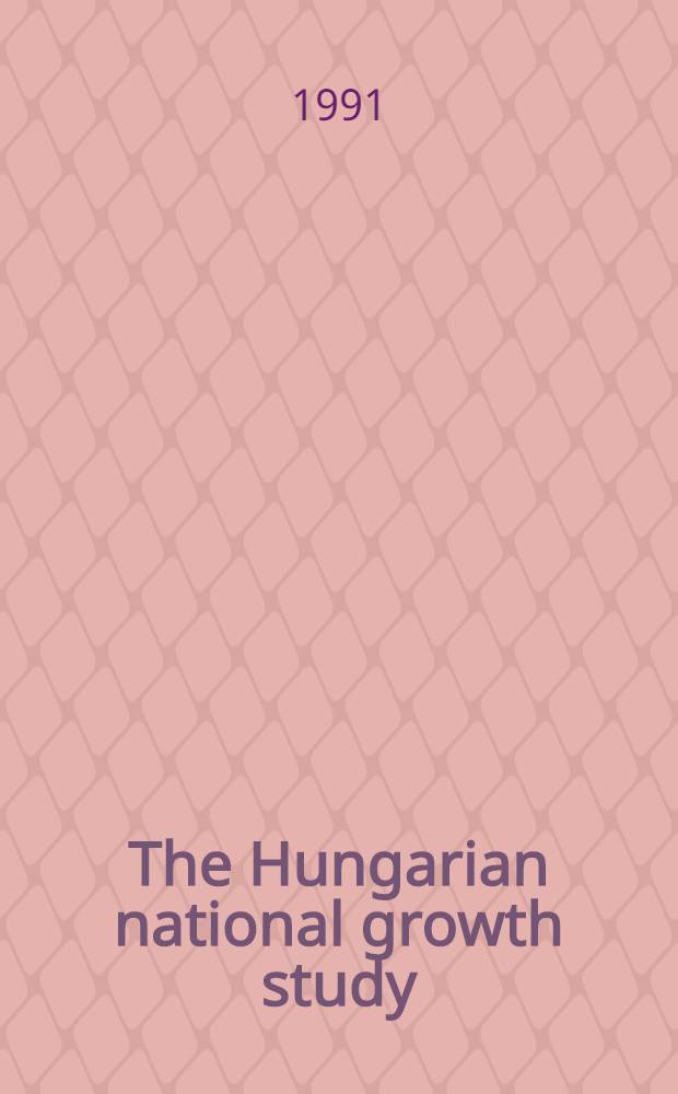 The Hungarian national growth study