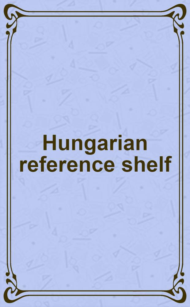 Hungarian reference shelf