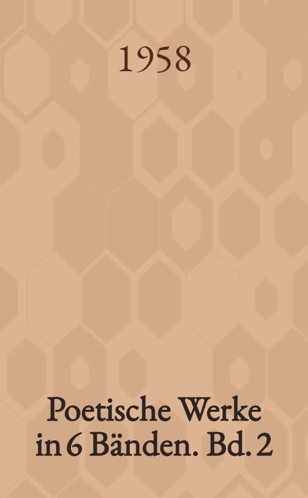 Poetische Werke [in 6 Bänden]. Bd. 2 : Die Elixiere des Teufels ; Nachtstücke