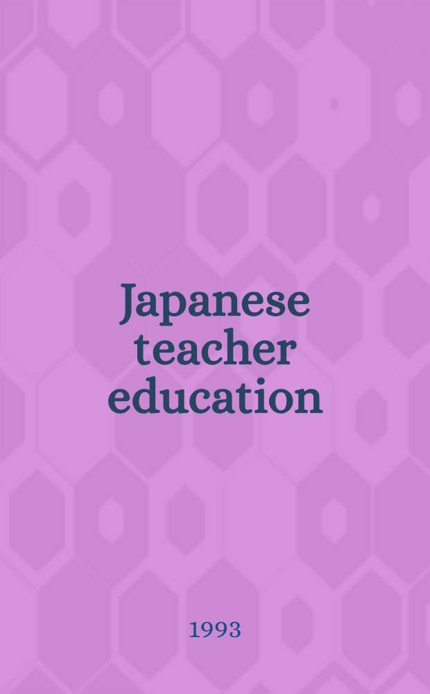 Japanese teacher education