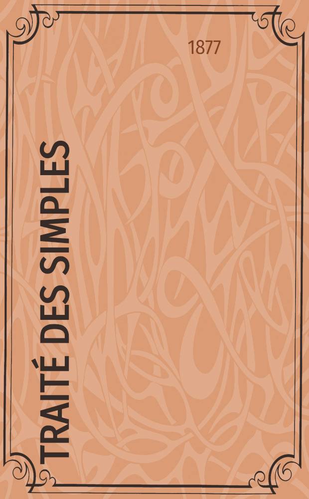 [Traité des simples