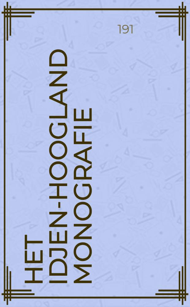Het Idjen-Hoogland Monografie