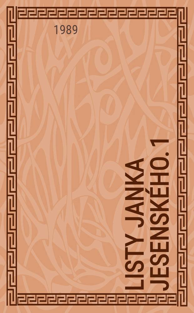 Listy Janka Jesenského. 1 : 1890-1918