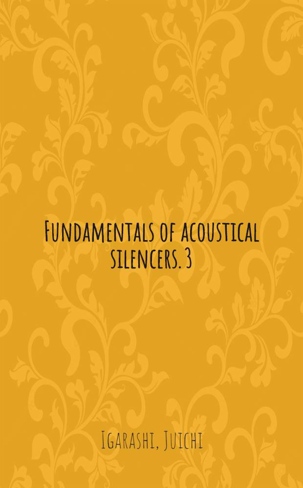 Fundamentals of acoustical silencers. 3 : Attention characteristics studies by an electric simulator