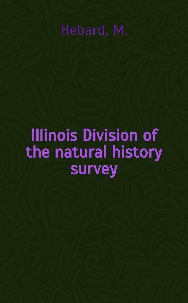 Illinois Division of the natural history survey : Bulletin. Vol. 20. Article 3 : The dermaptera & orthoptera of Illinois