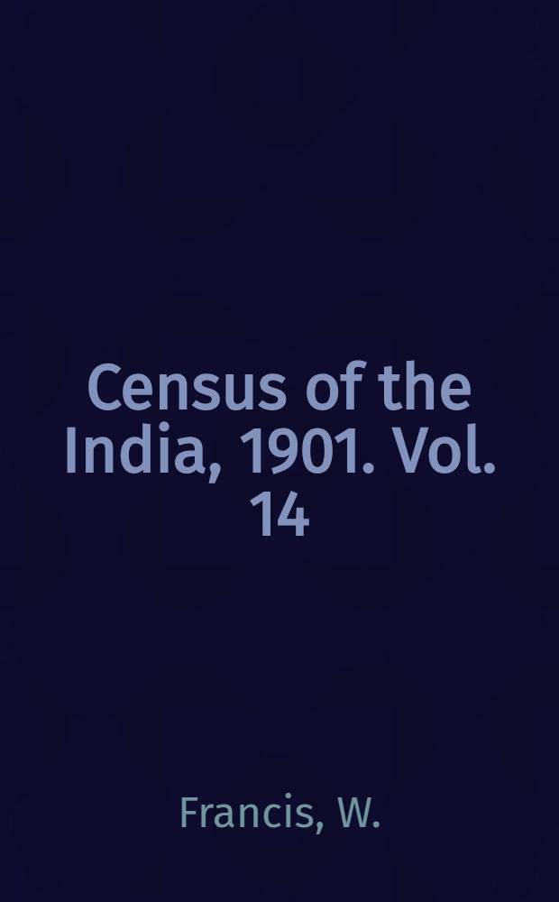 Census of the India, 1901. Vol. 14 : Coorg