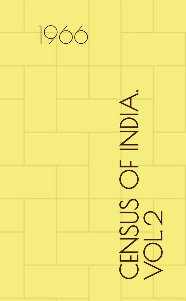 Census of India. Vol. 2 : Andhra Pradesh