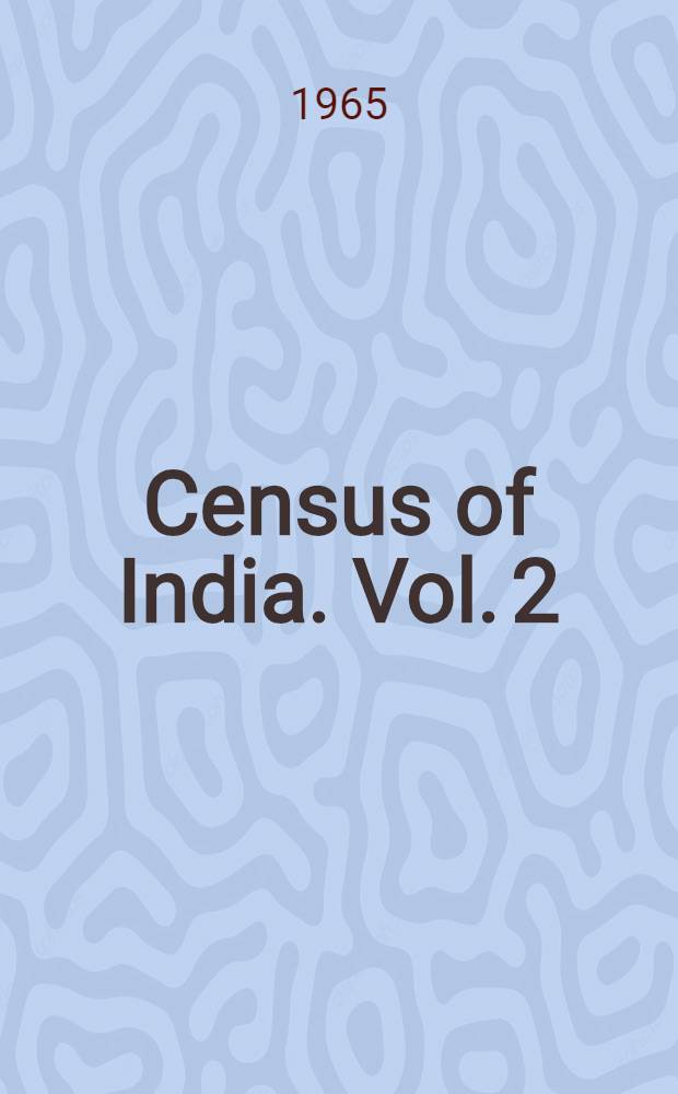 Census of India. Vol. 2 : Andhra Pradesh