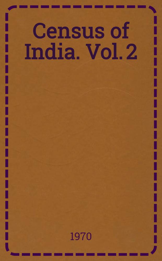Census of India. Vol. 2 : Andhra Pradesh
