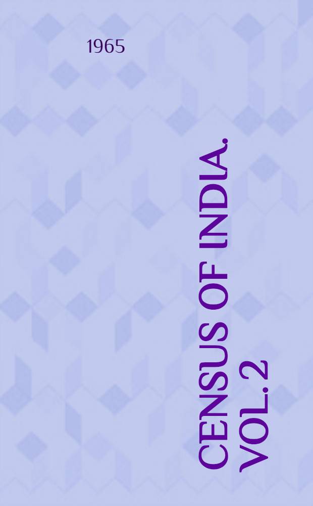 Census of India. Vol. 2 : Andhra Pradesh