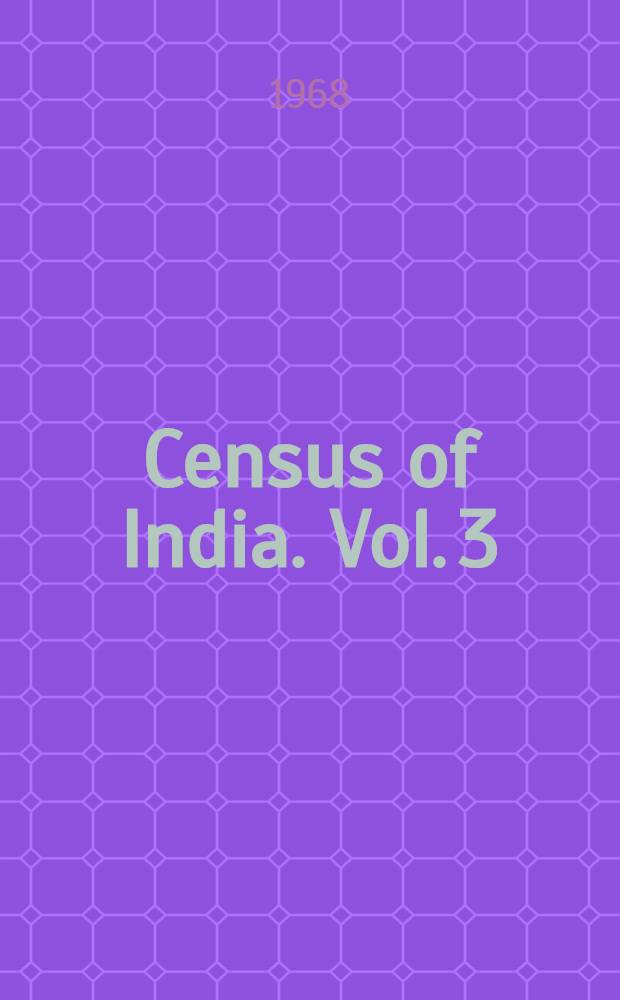 Census of India. Vol. 3 : Assam