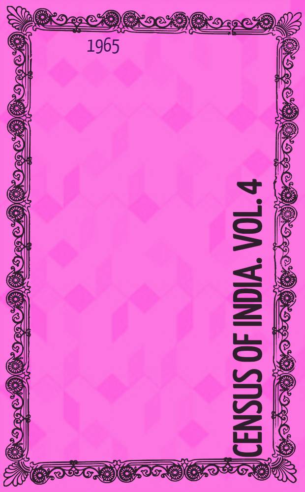 Census of India. Vol. 4 : Bihar