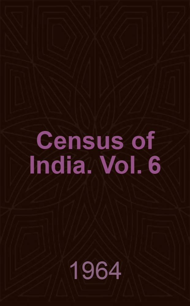 Census of India. Vol. 6 : Jammu and Kashmir