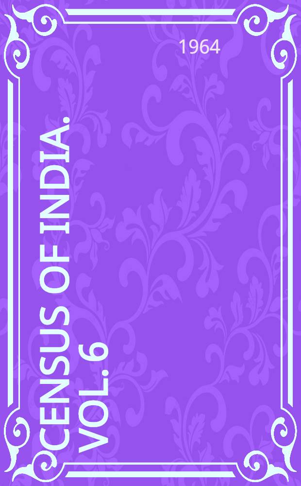 Census of India. Vol. 6 : Jammu and Kashmir