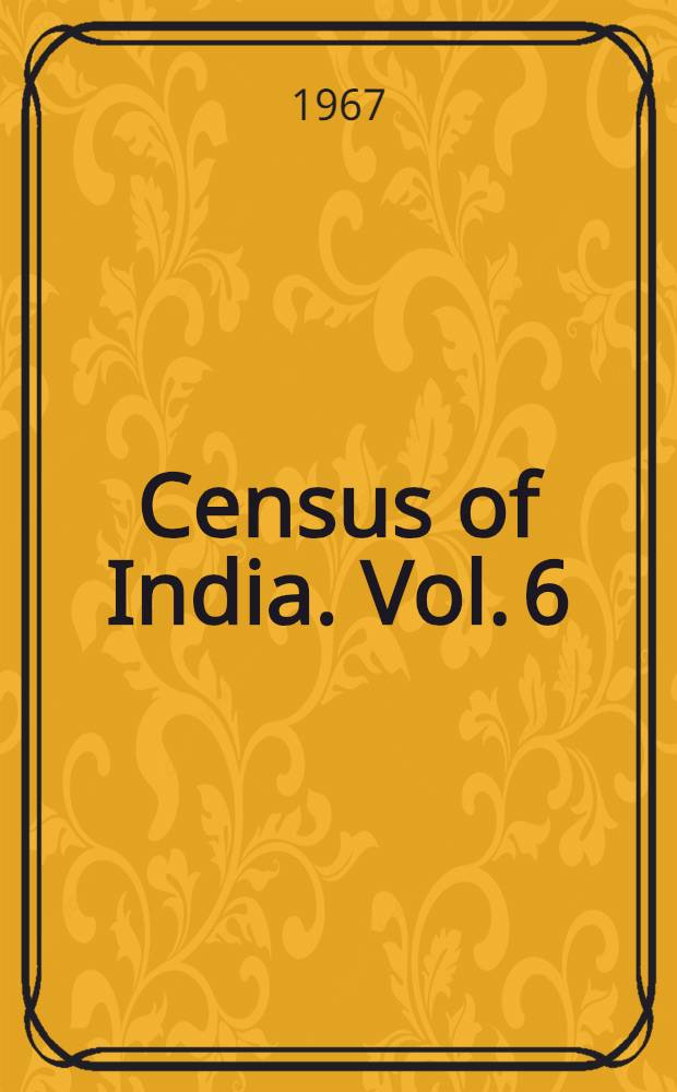 Census of India. Vol. 6 : Jammu and Kashmir