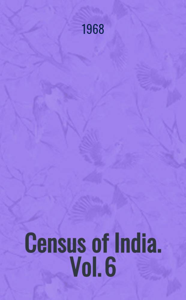 Census of India. Vol. 6 : Jammu and Kashmir