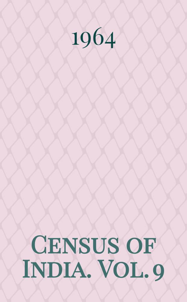 Census of India. Vol. 9 : Madras