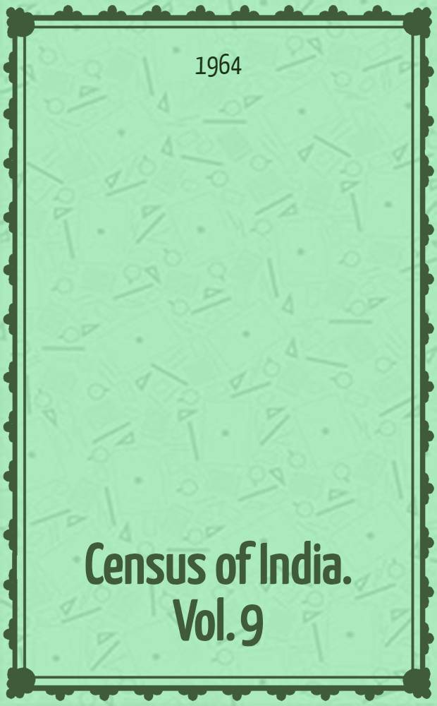 Census of India. Vol. 9 : Madras
