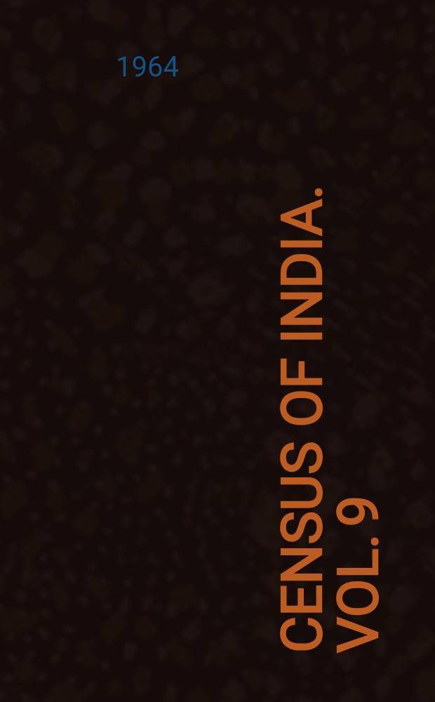 Census of India. Vol. 9 : Madras