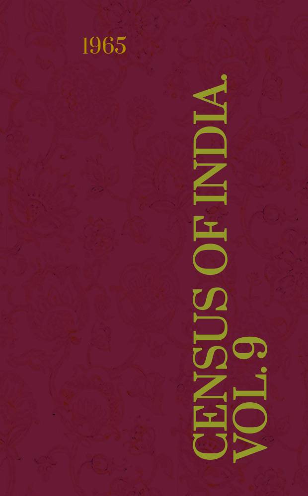 Census of India. Vol. 9 : Madras