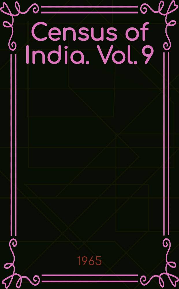 Census of India. Vol. 9 : Madras