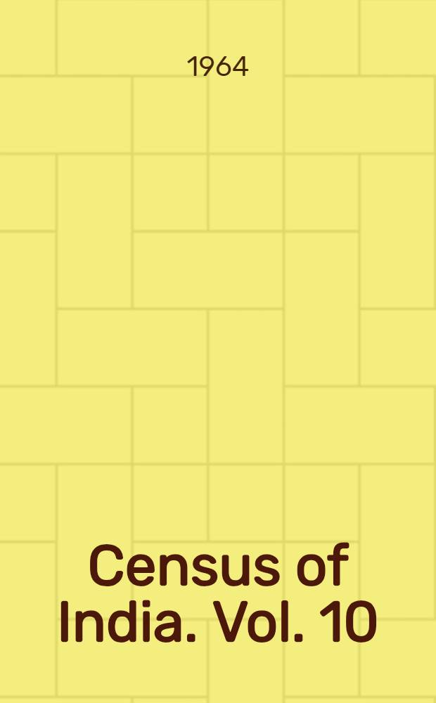 Census of India. Vol. 10 : Maharashtra