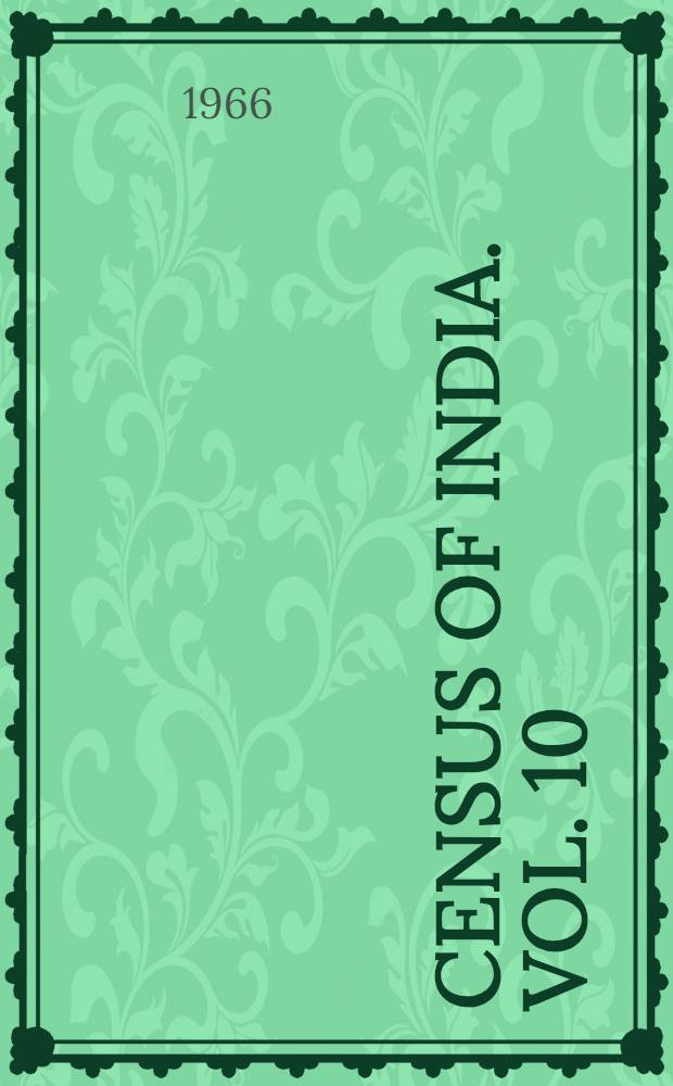 Census of India. Vol. 10 : Maharashtra