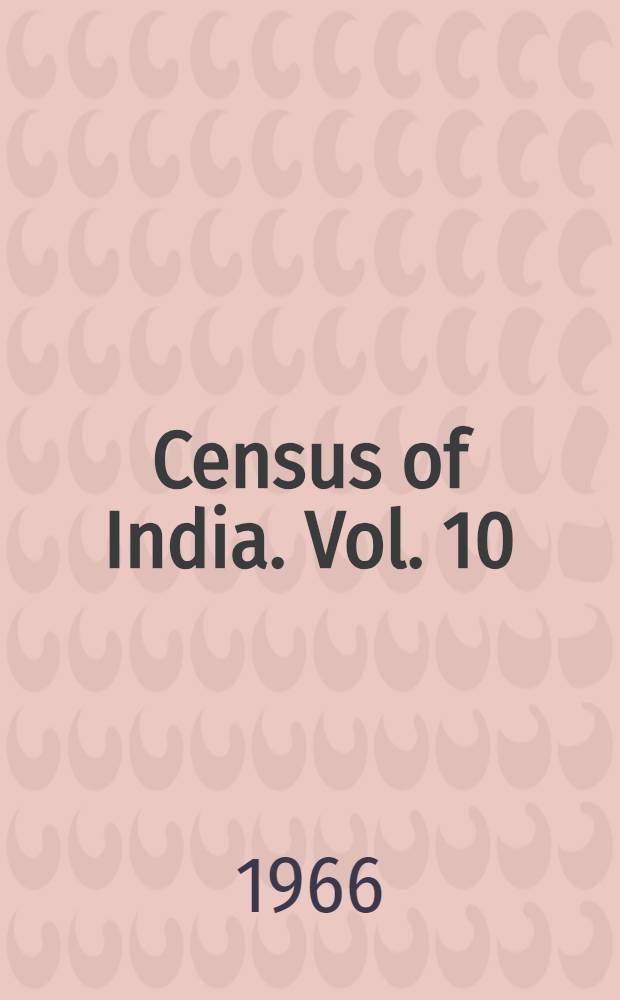 Census of India. Vol. 10 : Maharashtra