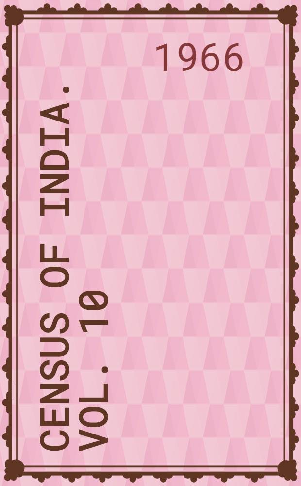 Census of India. Vol. 10 : Maharashtra